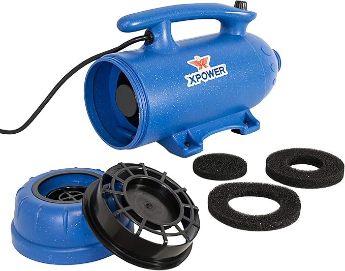 XPOWER B-27 Powerful, Professional Pet Grooming Force Dryer with Dual Motors, Variable Speed Control