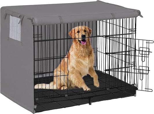 Easy-Going Dog Crate Cover 54 Inch Dog Kennel Cover for Dog, Cage Covers for Dog Crates Fit (54" L x37 W x 45" H) Grey