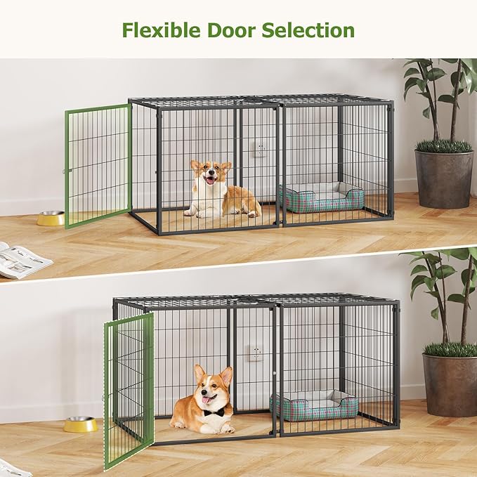 Large Dog Crate, Dog Crates for Large Dogs, Dog Kennel Indoor, 48 Inch Dog Kennel with PVC Panel, XL Dog Crate, Metal Big Dog Cage
