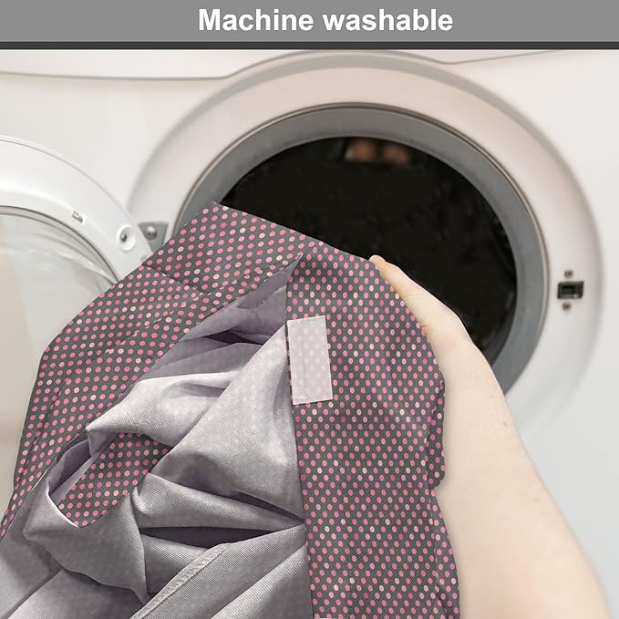 Lunarable Dusty Rose Dog Crate Cover, Retro Polka Dots Pattern in Pink Colors Spotted Texture Image, Easy to Use Pet Kennel Cover for Small Dogs Puppies Kittens, 22 Inch, Pink Peach Charcoal Grey