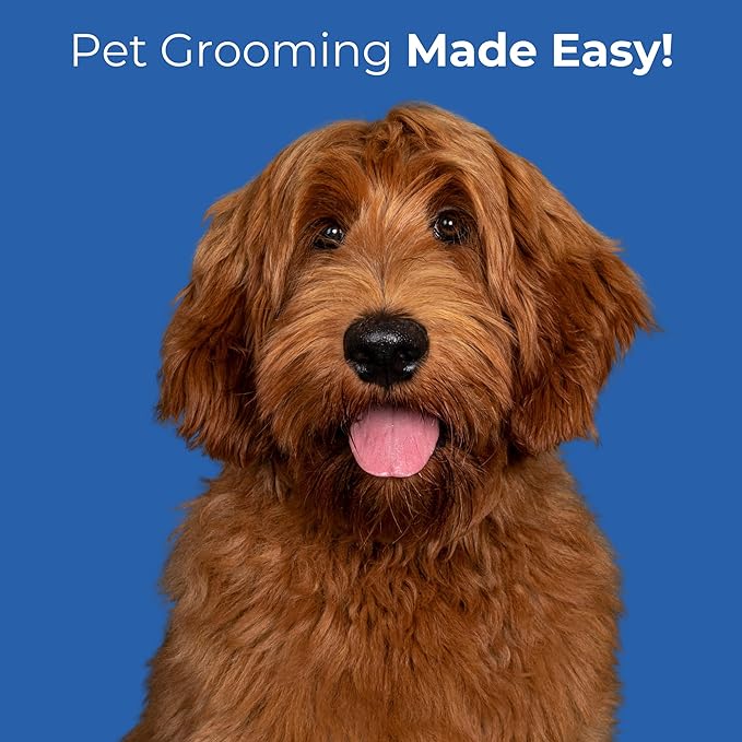 Pet Grooming Scissors Set With Round Tips For Dogs & Cats - Professional Grade Shears Safely Cut Through Dog or Cat Hair - Fur Trimming Made Easy - (Set of 2)