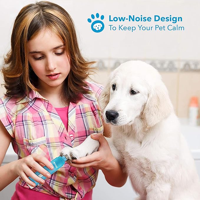 Boshel Pet Nail Grinder for Dogs, Dog Nail Grinder Quiet Noise, Dog Nail Trimmers for Large Dogs to Small Puppy & Cats, Nail Clippers for Dogs, Dog Nail File, Dog Nail Trimmer, Dog Toenail Grinder