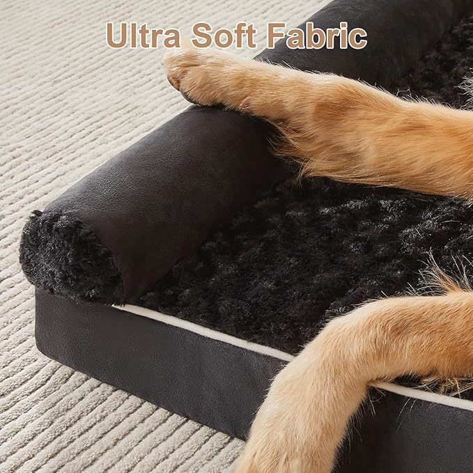 BFPETHOME Dog Beds for Large Dogs, Orthopedic Dog Bed for Medium Large Dogs,Big Waterproof Couch Dog Pet Bed with Removable Washable Cover