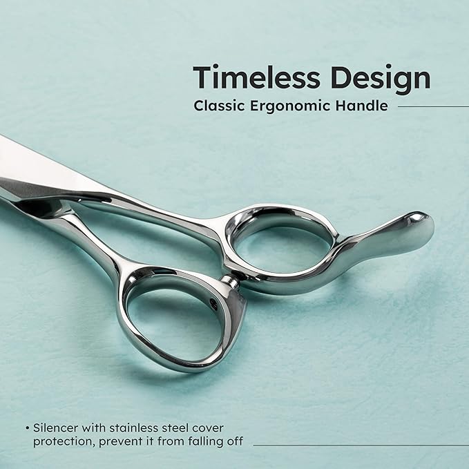 7" Dog Thinning Shears for Grooming – Blending Scissors for Face, Legs & Tail – VG10 Stainless Steel, Handcrafted, Ergonomic, 50% Thinning Rate for Smooth Finishing