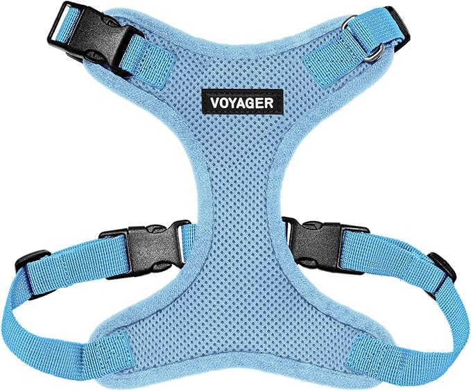 Voyager Step-in Lock Pet Harness - All Weather Mesh, Adjustable Step in Harness for Cats and Dogs by Best Pet Supplies - Baby Blue, XS