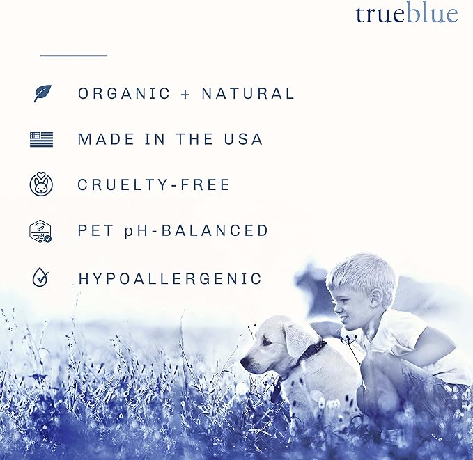 TrueBlue Natural Balance Conditioning Dog Shampoo with Green Tea & Chamomile - Cleansing Wash, Deodorizing, Moisturizing – Toxin Free, Natural Botanical Blend – Tearless Cleaner – 12 Fl. Oz.