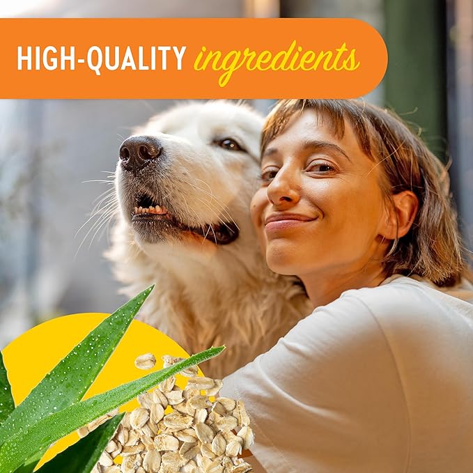 Everyday Aloe & Oatmeal Shampoo – Piña Colada Scent (16oz) | Nourishing Shampoo for Dogs and Cats Rich with Soothing Emollients | Alcohol-Free, Soapless & Tearless