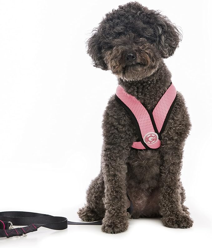 Gooby Comfort X Head In Harness - Pink, X-Large - No Pull Small Dog Harness Patented Choke-Free X Frame - Perfect on the Go Dog Harness for Medium Dogs No Pull or Small Dogs for Indoor and Outdoor Use