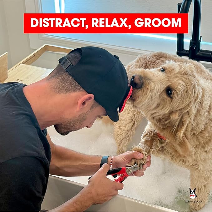 Warren London Distract-A-Hat™ & Nail Clipper Bundle | Grooming Distraction Hat + Stainless Steel Dog Nail Clippers | Stress-Free Grooming for Dogs