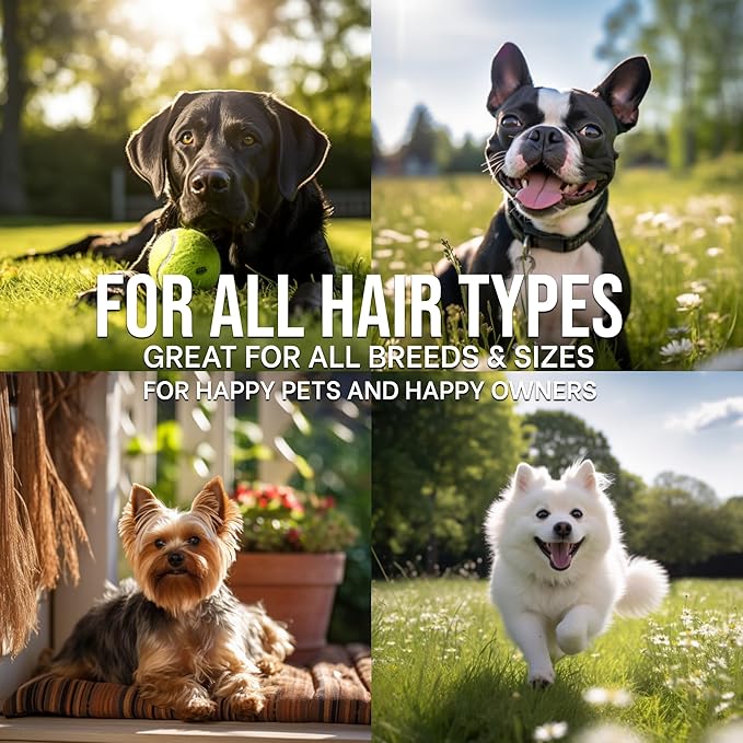 Pet Shampoo & Conditioner, Shed Free 2-in-1, Oatmeal and Honey, Hypoallergenic, Vegan, Natural Extract, for Healthy Skin & Coat, 32 Fl Oz, for Dry Itchy Skin, All Breeds, by Natural Wunderz