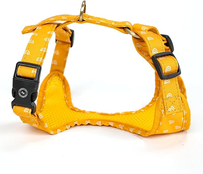 Angie and Allie Organic Cotton Dog Harness,No Pull Pet Harness with Leash D-Ring,Adjustable Soft Padded Dog Vest,Comfortable,Sustainable,Breathable and Stylish for Your Canine Companion