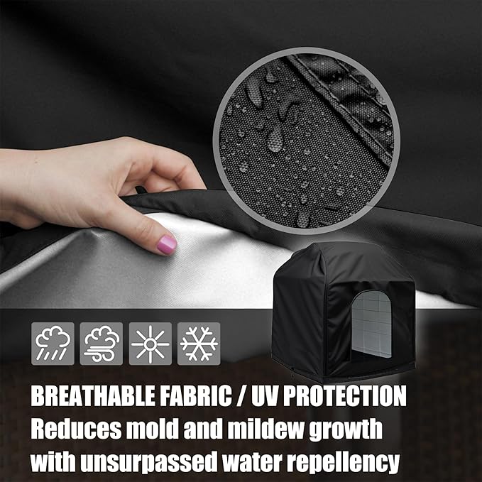 Protect Your Furry Friend with The Doghouse Cover - Waterproof, Easy to Use,39x37x41 inch