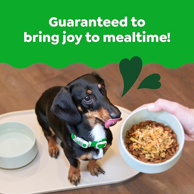 Greenies Smart Topper High Protein Wet Mix-in for Dogs, Chicken, Green Beans & Sweet Potatoes Recipe in Vitabroth™ Broth - Bone Broth + Vitamins E & B1, Pack of 10
