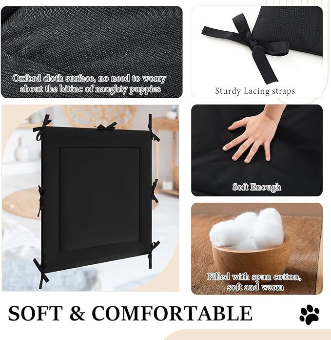 Thyle Dog Crate Divider Panel (Without Crate), Black Thick Dog Kennel Divider with Ties, Puppy Accessories for Puppy Training(24" H X 22.5" W for 36" Crate)