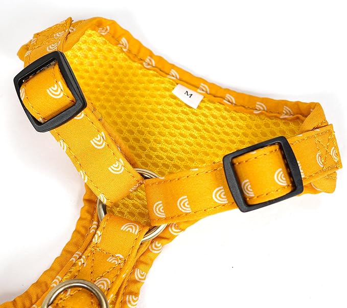 Angie and Allie Organic Cotton Dog Harness,No Pull Pet Harness with Leash D-Ring,Adjustable Soft Padded Dog Vest,Comfortable,Sustainable,Breathable and Stylish for Your Canine Companion