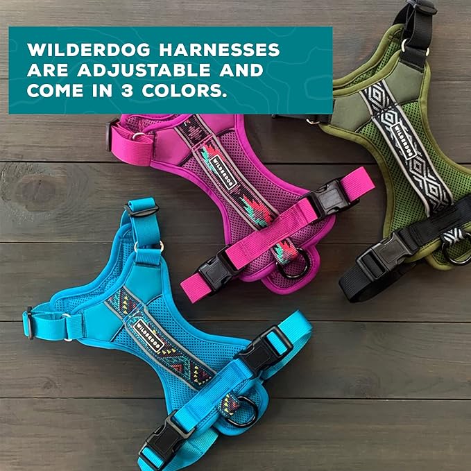 Wilderdog Lightweight Dog Harness with Reflective Straps - Medium - Berry