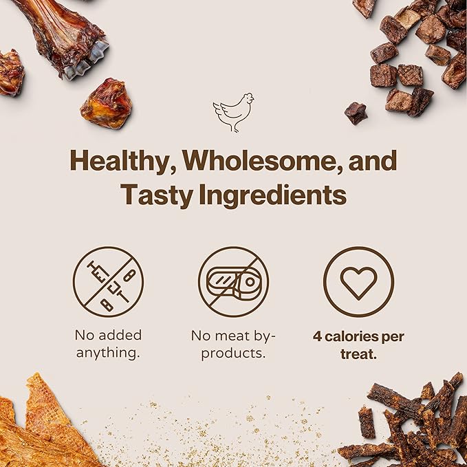 Chicken Bits: Pure Chicken Dog Treats - All Natural Treats for Dogs. Vet Approved, Limited Ingredients, Grain Free, Healthy & Nutritious Treats for Dogs (Chicken, 16oz)