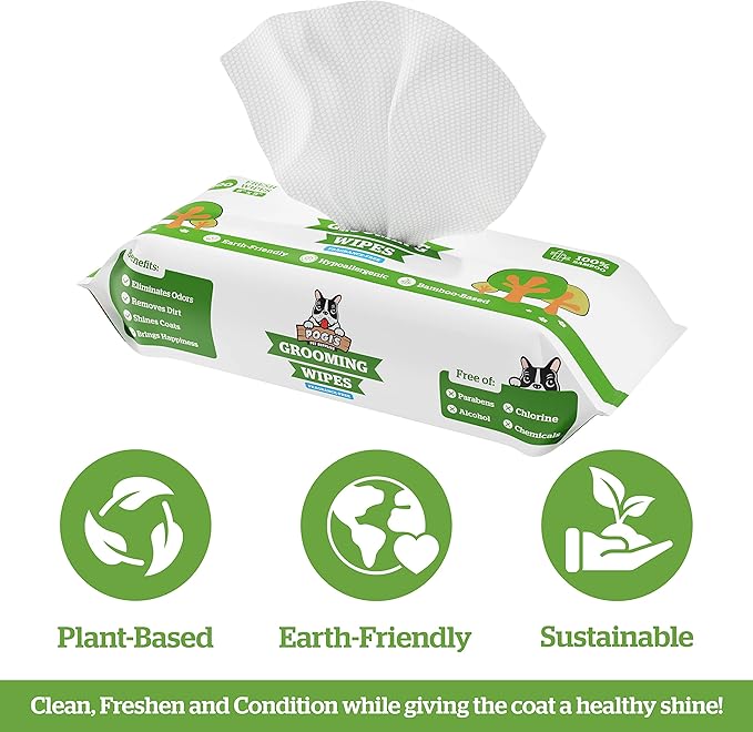 Pogi's Dog Walk n' Wipe Combo - Pogi's 750 Dog Poop Bags + 2 Poop Bag Holders and 100 Plant-based Grooming Wipes Bundle
