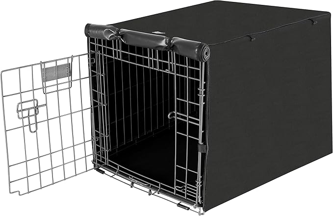 Dog Crate Cover, 30 Inch Dogs Kennel Covers for Medium and Large Puppy, Lightweight 600D Polyester Fabric,Machine Wash & Dry, Black