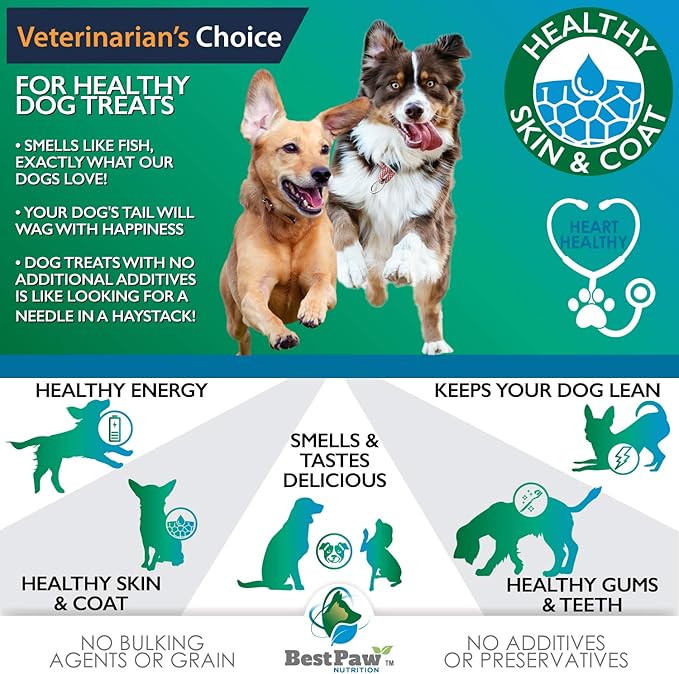 Best Paw Nutrition Organic Raised Wild Fish Treats Icelandic Pure Cod Skins or Lobster & Kelp Reward Protein Snacks Rich in EPA & DHA K9 Brain Heart Skin & Coat Health