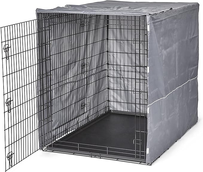 New World Pet Products XXL Dog Crate Cover, Privacy Dog Crate Cover Designed to Fit Midwest Ginormous Dog Crate Models SL54 & SL54DD, Machine Wash & Dry, Gray, 54-Inch