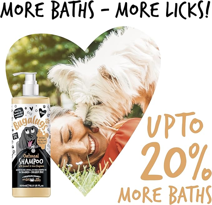 Oatmeal & Aloe Vera Dog Shampoo Dog Grooming Shampoo Products for Smelly Dogs with Fragrance, Oatmeal Puppy Shampoo, Professional Vegan pet Shampoo & Conditioner