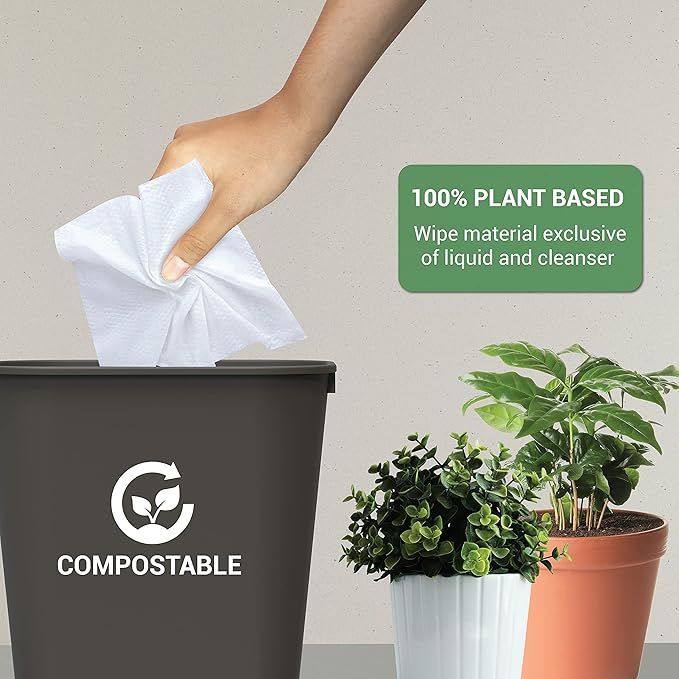 Inspire Naturals Pet Wipes for Dogs and Cats 100% Natural Plant Based with Organic Antioxidants, Dog Wipe Cleaning Deodorizing | Cat Wipes | Puppy Wipes | Dog Wipes for Paws and Butt (50ct - 1 Pack)