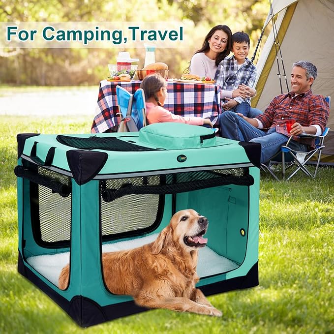 Ownpets 42 inch Collapsible Dog Crate and Dog Pee Pads 40 Counts