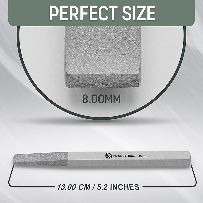 FLAMIA & JABZ Stripping Metal Stones & Nail File for Dogs, Cats & Pets (8 MM)