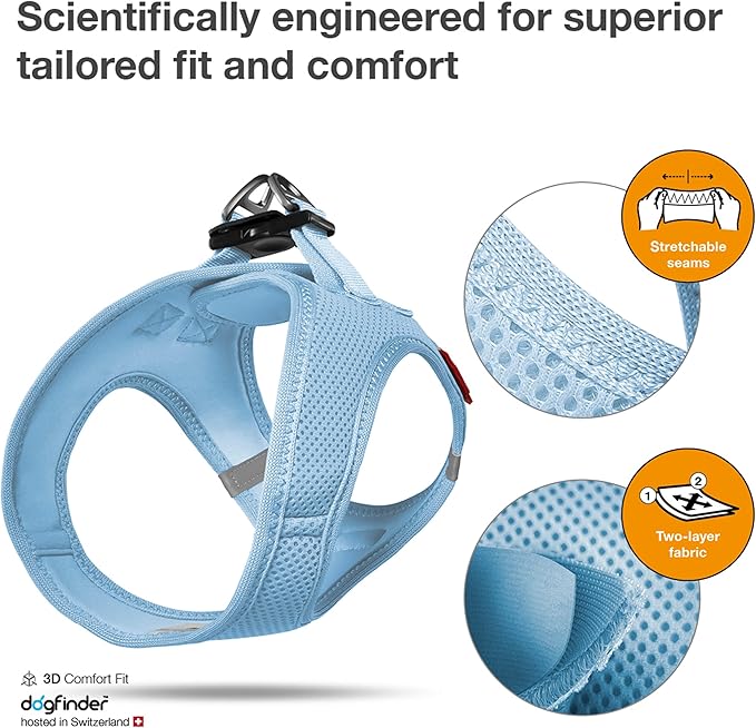 Curli Vest Harness Air-Mesh Skyblue S