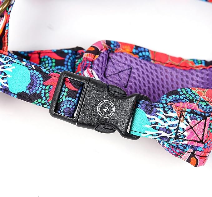 Angie and Allie Organic Cotton Dog Harness,No Pull Pet Harness with Leash D-Ring,Adjustable Soft Padded Dog Vest,Comfortable,Sustainable,Breathable and Stylish for Your Canine Companion