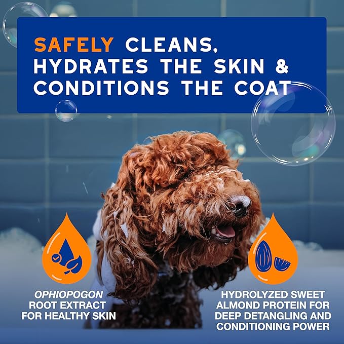 DOUXO® Skin & Coat SPA - Ultra-Safe 2 in 1 Conditioning Dog Shampoo, 16 fl oz, Cleans and Deeply Hydrates The Skin, Enhances The Coat, Leaves The Coat Soft, Silky and Detangled, Skin-Friendly Formula
