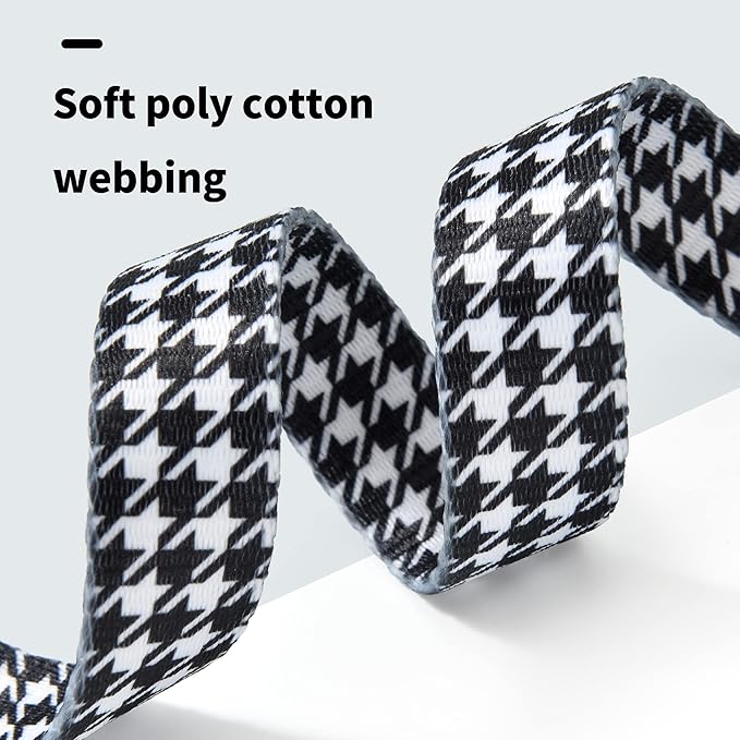 Mile High Life Dog Collar | Nylon Puppy Collars w Cute Patterns | Lightweight Girl Dog Collar | Boy Dog Collar for Small/Medium/Large Dogs (Black White, Medium)