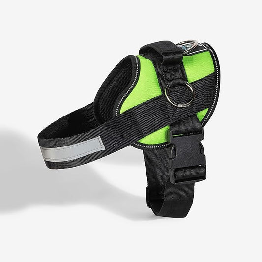 LUXE Joyride Harness for Dogs, No-Pull Pet Harness, Made in The USA, 3 Upgraded Side Rings, Adjustable Pet Vest, Easy On-Off and Improved Control Handle, Training, Walking, Running Green