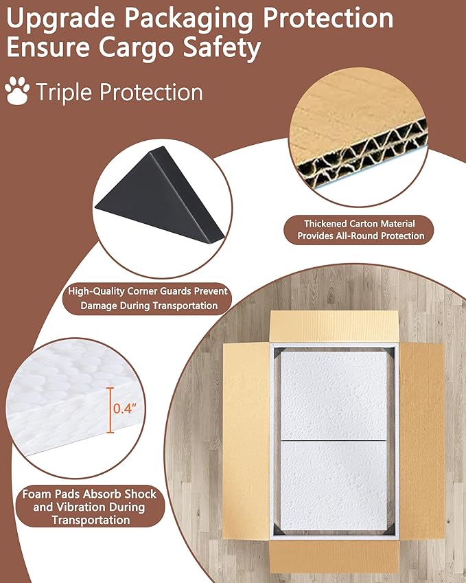 Piskyet Dog Crate Topper Wood Countertop for 48 42 36 30 24 inch Dog Cage, Dog Crate Cover,Dog Kennel Topper(Crate Not Include) (Walnut, for 30 Inch Crate)