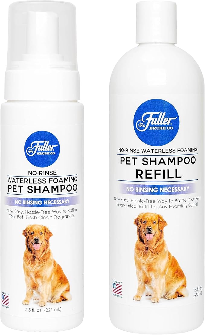 Waterless Foaming Pet Shampoo + Refill Bottle