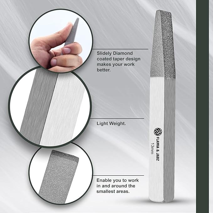 FLAMIA & JABZ Stripping Metal Stones & Nail File for Dogs, Cats & Pets (13 MM)