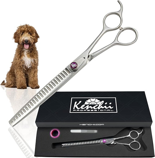 Kenchii Scorpion Dog Grooming Scissors, 24 Tooth Blending Shears, Dog Scissors for Grooming, Professional Pet Grooming Scissors, Heavy Duty, Durable and Sharp