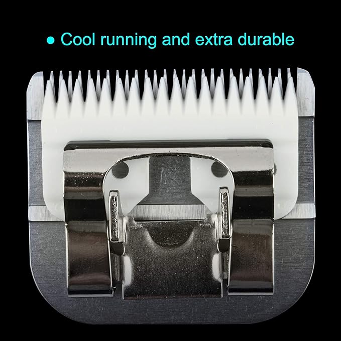 Detachable Ceramic Blade - Size 3 3/4F Blade 1/2", Made of High-Tech Ceramic Materials, Compatible with Most Andis, Oster, Wahl A5 Clippers