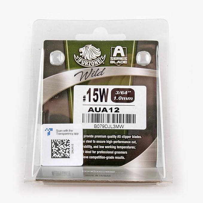 Detachable Blade - Size 15W Wide Blade 3/64", Made of Extra Durable Japanese Steel, Compatible with Most Andis, Oster, Wahl A5 Clippers