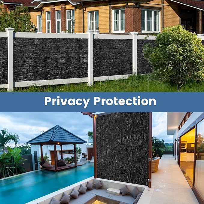 Knitted Shade Cloth 10ft x 10ft 85% Sunblock Kennel Shade Cover with Grommets Black (Excludes Kennel) - PS1010BLKX1