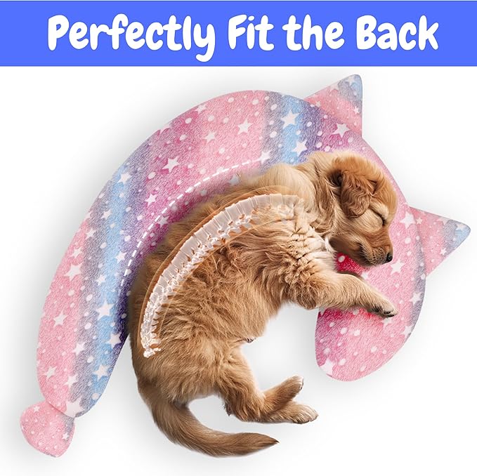 Dog Calming Pillow, Glow in The Dark Dog Put Head on, Soft Question Mark Pillows for Dogs, Kids, Adults, Washable Dog Bed Pillow, Cozy Dog Body Pillow Gifts (M Glow Pink)