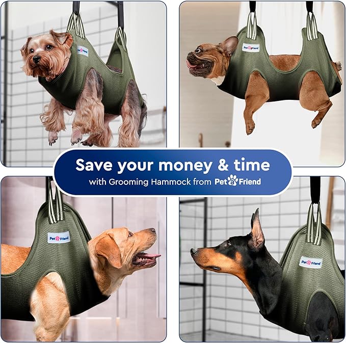 Dog Hammock for Grooming – Hanging Harness for Nail Trimming, Clipping, Pet Grooming Hammock Sling – Dog Holder, Hanger, Restraint Bag – Safe and Easy Pet Care at Home