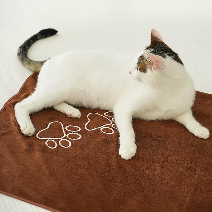 Unconditional Love | Premium Pet Drying Towel | Ultra Absorbent and Soft Microfiber Towel for Dogs and Cats (Brown)
