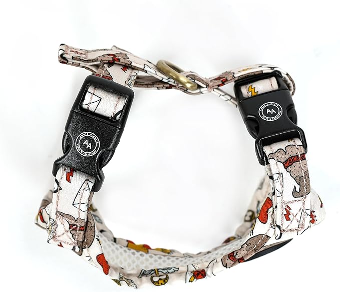 Angie and Allie Organic Cotton Dog Harness,No Pull Pet Harness with Leash D-Ring,Adjustable Soft Padded Dog Vest,Comfortable,Sustainable,Breathable and Stylish for Your Canine Companion