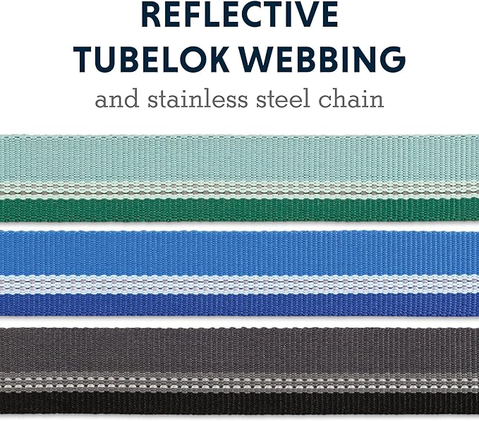 Ruffwear, Chain Reaction Dog Collar, Martingale Style for On-Leash Walking, River Rock Green, 20"-26"