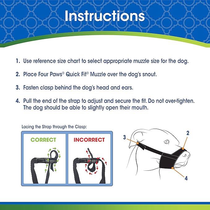 Four Paws Walk-About Quick-Fit Dog Muzzle 4 - Large
