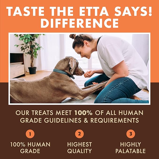 etta says! Variety Pack Snack Bars - Pork + Bacon - Turkey + Bacon - Premium All Natural Meat Treats for Dogs - Human Grade - Made in The USA (6 Count Pack of 1)