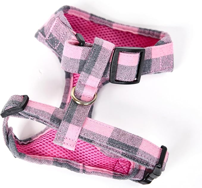 Angie and Allie Organic Cotton Dog Harness,No Pull Pet Harness with Leash D-Ring,Adjustable Soft Padded Dog Vest,Comfortable,Sustainable,Breathable and Stylish for Your Canine Companion
