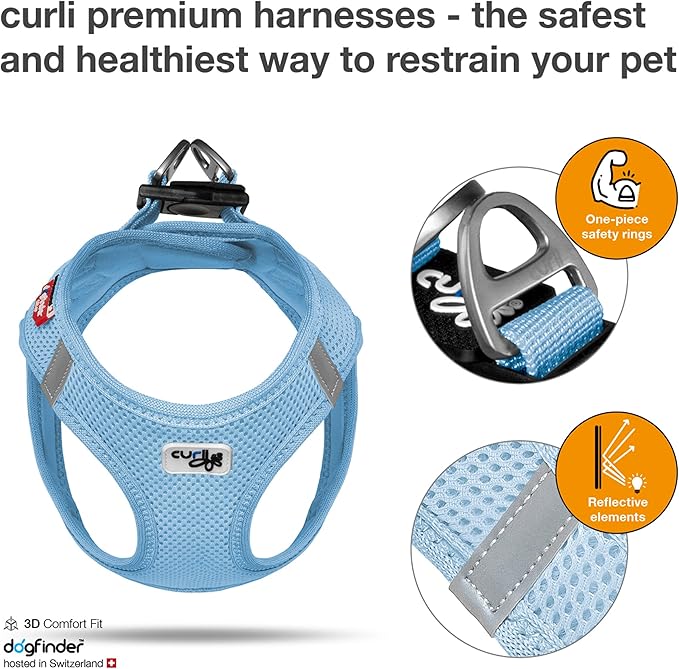 Curli Vest Harness Air-Mesh Skyblue S